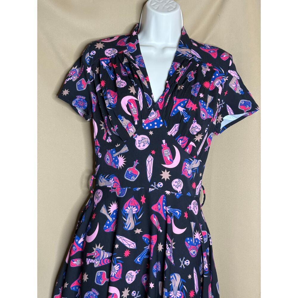 Unique Vintage Miss Lulo Soysilk Rose Potions Dress XS NWT - Picture 11 of 13